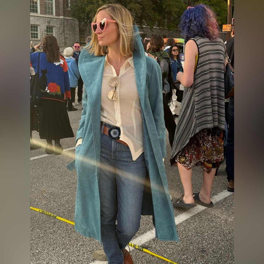 VTG Ultra-suede Trench Coat